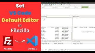 Set VS Code as default editor if FileZilla  VScode editor in FileZilla  Technicalfactforyou [upl. by Attenyl]