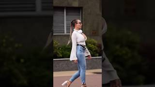 Trending style wearing tight jeans outfit 👖jeansmodel style [upl. by Fransen903]