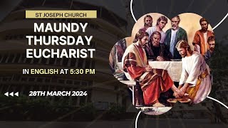 Maundy Thursday Live Holy Eucharist  530 pm Childrens Choir St Joseph Church Mira Road India [upl. by Eiwoh]