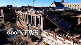 Tracing the 165mile path of the Kentucky tornado’s destruction l ABCNL [upl. by Nimar]