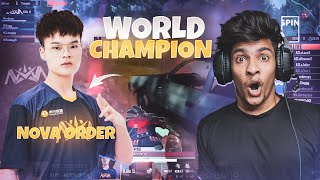 😱 PMGC WORLD CHAMPION PLAYERS NOVA ORDER GAMEPLAY  BEST MOMENTS IN PUBG MOBILE  BB REACTS 3 [upl. by Caty549]