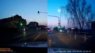 Car DVR Navitel R600 and Navitel R1000 comparsion at sunset [upl. by Novert]