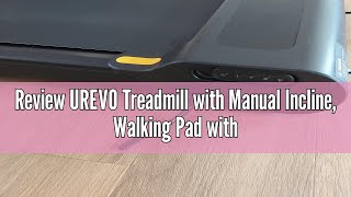 Review UREVO Treadmill with Manual Incline Walking Pad with Remote Control and LED Display Compact [upl. by Codel114]