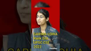 UPSC CSE 2022 toppers  Ishita Kishore rank 1st amp Garima Lohia rank 2nd  upsc upscresult2022 [upl. by Orlosky]