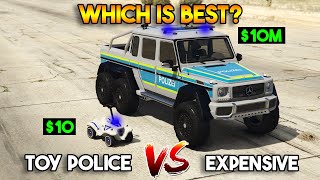 GTA 5 ONLINE  TOY POLICE CAR VS EXPENSIVE POLICE CAR WHICH IS BEST [upl. by Costin]