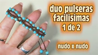 COMO HACER PULSERA FACIL Y BONITA EN MACRAME [upl. by Ahtoelc133]