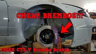 AMAZON CHEAP BREMBO BRAKE Upgrade 240SX CHEAP Big Brake Swap CTSV 6Pot Brembo  Ep9 [upl. by Zolnay349]