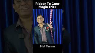 Ribbon To Cane Magic Trick shorts magic illusion tricks [upl. by Doris]