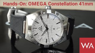 HandsOn OMEGA Constellation CoAxial Master Chronometer 41mm Steel on rubber strap [upl. by Elliot]