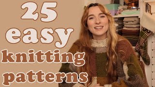 25 easy amp beginner knitting patterns  10 FREE 🧶 [upl. by Acsecnarf]