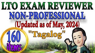 LTO EXAM REVIEWER 2024 FOR NONPROFESSIONAL TAGALOG UPDATED AS OF MAY 2024 [upl. by Aehcim]