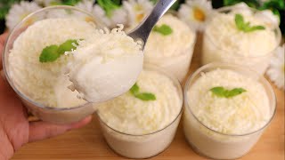 3 ingredients dessert Recipe no oven no eggs no gelatin no cornstarch melts in mouth tasty [upl. by Lougheed]