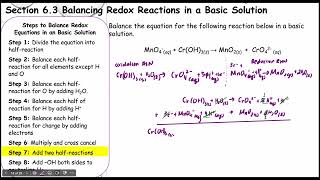 Balancing Redox Reactions in a Basic Solution [upl. by Eladnyl]