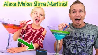 Alexa Picks My Slime Ingredients Challenge Slime Martini Smoothie [upl. by Akirat61]