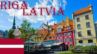 Walk Here Riga Latvia  2024  4k UHD 60fps [upl. by Nyrmac]