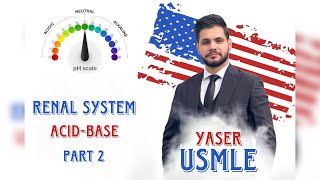 Renal Acid  Base Part 2 USMLE Step 1 by Dr Yaser [upl. by Mears621]