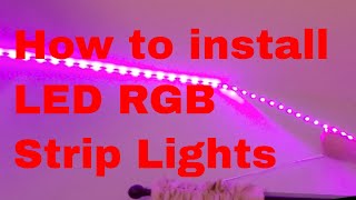 How to install LED RGB Strip Lights on Wall [upl. by Aissyla708]