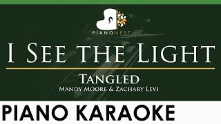 I See the Light  Tangled  LOWER Key Piano Karaoke Instrumental  Mandy Moore amp Zachary Levi [upl. by Frazer]