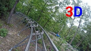 Runaway Mountain Coaster anaglyph 3D onride POV 60fps full ride [upl. by Adnauq598]