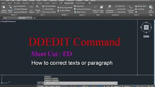 DDEDIT Command In AutoCAD In Hindi [upl. by Sesom513]