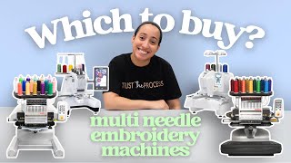 THE BEST EMBROIDERY MACHINES FOR YOUR HOME BUSINESS My Multineedle Embroidery Machines [upl. by Danella]