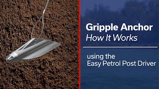 Gripple Anchor driven in with Easy Petrol Post Driver [upl. by Lenz36]