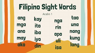 Lesson 1  Filipino Sight Words  Practice Reading  Mga Karaniwang Salita [upl. by Aileek]