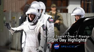 NASA’s SpaceX Crew7 Flight Day 1 Highlights [upl. by Yniatirb]