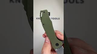 QSP Knife Raven QS122 B2 Blackwashed D2 Green G10 pocket knife [upl. by Casilda283]