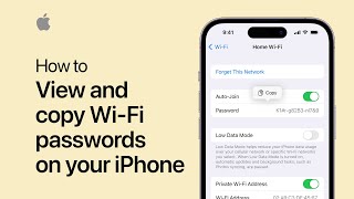 How to view and copy WiFi passwords on your iPhone  Apple Support [upl. by Ettennal]