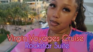 Vlogcation🏝 My Virgin Voyages Valiant Lady Cruise Brilliant Suite Room Tour virginvoyages [upl. by Odidnac]