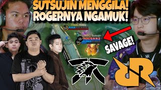 SUTSUJIN SAVAGE NGAMUK BANTAI ONIC PAKE ROGER  RRQ VS ONIC MATCH 1  MPL S14 [upl. by Ardnnek]