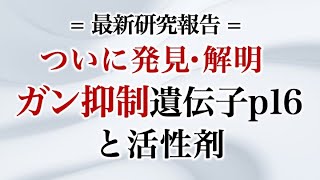 ついに発見・解明 ガン抑制遺伝子p16と活性剤 [upl. by Nodyarg]