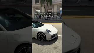 Chalk Porsche 911 992 Turbo S On Rodeo Drive [upl. by Ateuqirne366]