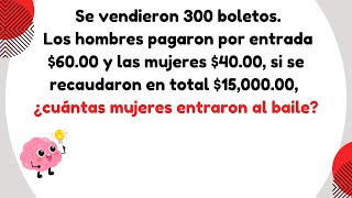 🧐 ¿Puedes Determinar Cuántas Mujeres Asistieron al Baile  Problema Matemático de Ecuaciones [upl. by Kama]