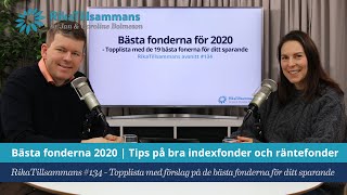 134  Bästa fonderna 2020  Topplista med de bästa indexfonderna och räntefonderna [upl. by Leblanc189]