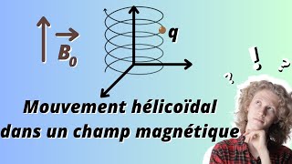 Mouvement hélicoïdal dune particule chargée dans un champ magnétique [upl. by Melita]