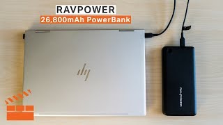 GREAT PowerBank for Macbook amp HP Spectre  Ravpower 26800 mAh  Filmmaking Today [upl. by Rellek]