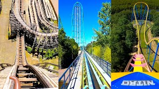 Six Flags Great Adventure Roller Coasters 10 Awesome Front Seat POVs [upl. by Annad]