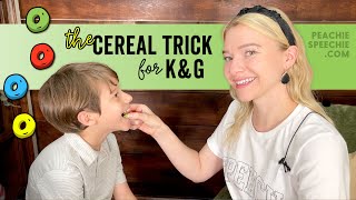 The Cereal Trick for K and G by Peachie Speechie [upl. by Yaluz]