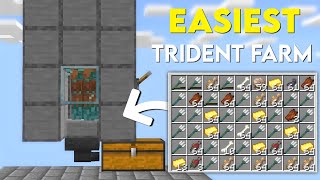 Easy Drowned Trident Farm in Minecraft Bedrock 120 MCPEXboxPS4 [upl. by Favata819]