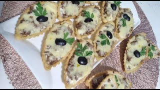 Barquette salé باركات بعجينة رائعة و حشوة بزاف بنينا [upl. by Appolonia465]