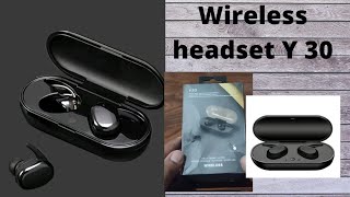 Unboxing Y30 wireless headset [upl. by Muir]