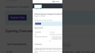 Capgemini hiring for software engineer role [upl. by Ahsenot]