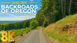 Driving on Oregons Backroads  8K Scenic Drive through Scenic Landscapes  10 Hours [upl. by Alvie]