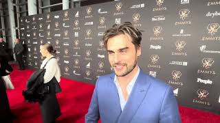 Stephen Manas Ted Lasso exclusive Emmys 2023 nominees reception red carpet interview [upl. by Alliber]