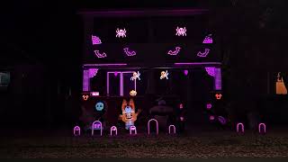 Reed Family Light Show Halloween 2024 Running Up That Hill Stranger Things [upl. by Inahteb937]