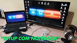 COMO MONTAR UM SETUP GAMER SIMPLES COM NOTEBOOK [upl. by Chaim]