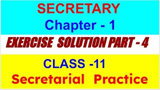 11th Std Secretarial Practice Chapter 1 Solved Exercise Q6 amp Q7 [upl. by Meesaw699]