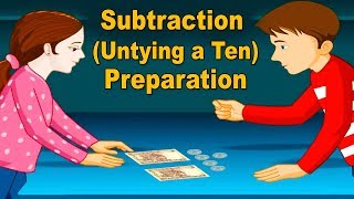 Subtraction Untying a Ten Preparation Part 2  2nd Std  Maths  English Medium  Home Revise [upl. by Shinberg]